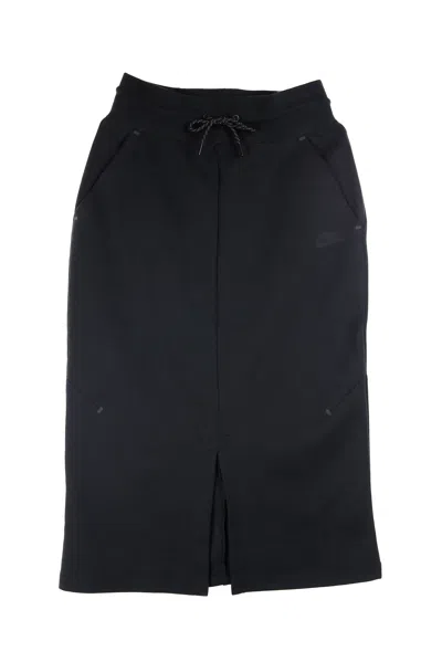 Nike Long Skirt Women Sportswear Tech Skirt Black/black In Black