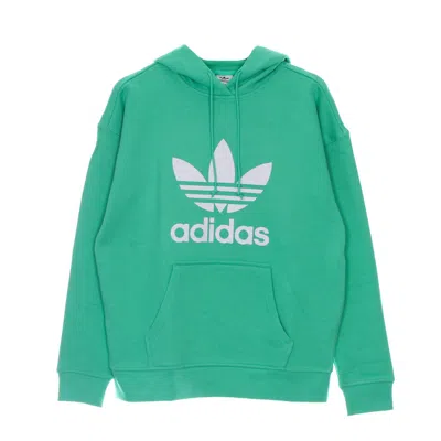 Adidas Originals Women's Lightweight Hooded Sweatshirt Trefoil Hoodie Hire Green In Green