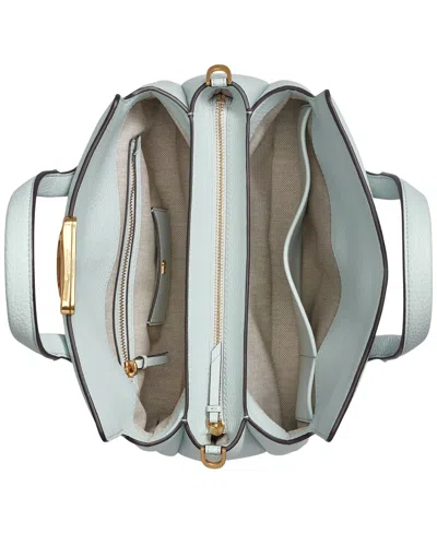 Donna Karan Amagansett Soft-rolled Leather Satchel With Sculpted Magnet Closure In Blue