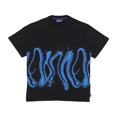 Octopus Airbrush Outline Black Men's T-shirt In Black
