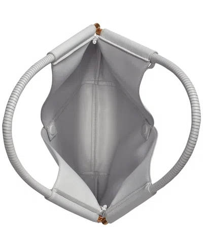 Donna Karan Baldwin Large Shoulder With Leather Wrapped Rounded Handle In Gray