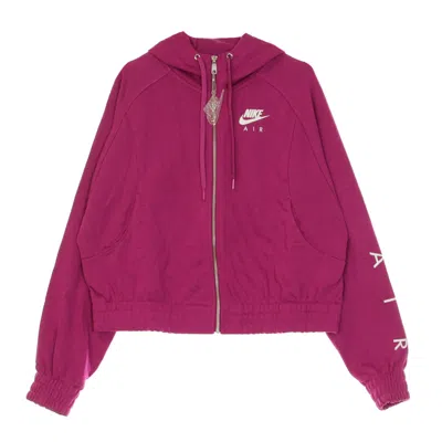 Nike Women's Zip Hoodie Sportswear Air Hoodie Cactus Flower/white In Purple