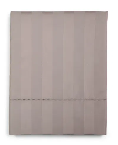 Charter Club 1.5" Stripe 550 Thread Count 100% Cotton Flat Sheet, Full, Exclusively At Macy's In Gray