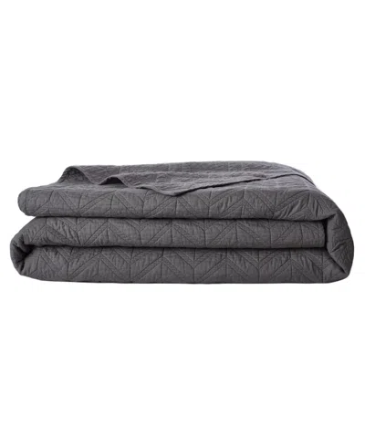Lacoste Home Closeout!  Herringbone Stitch Quilt Set, Twin In Gray
