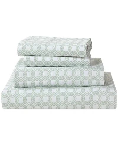 Sunham Microfiber Easy Care Printed 4-pc. Sheet Set, Queen