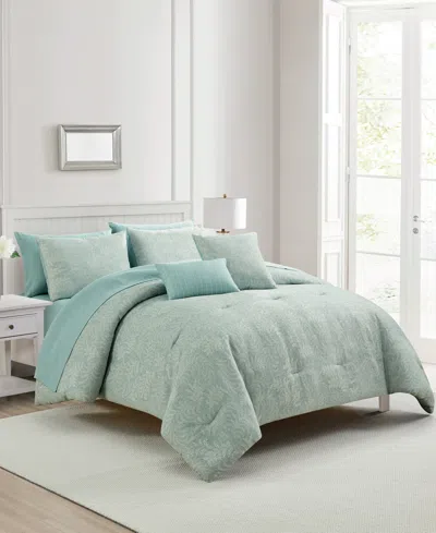 Sunham Kayla 9-pc. Comforter Set, Queen, Exclusively At Macy's In Green