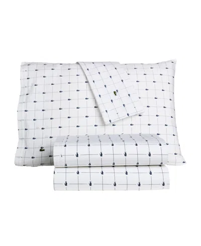 Lacoste Home Lacoste Mini Geo Logo 200-thread Count Cotton 4-pc. Sheet Set, Full