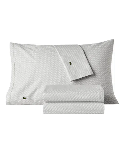 Lacoste Home Lacoste Mini Geo Logo 200-thread Count Cotton 4-pc. Sheet Set, King