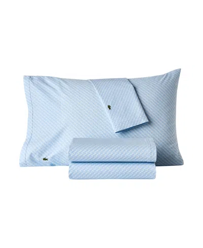 Lacoste Home Lacoste Mini Geo Logo 200-thread Count Cotton 4-pc. Sheet Set, Queen
