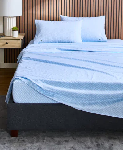 Lacoste Home Lacoste Mini Geo Logo 200-thread Count Cotton 4-pc. Sheet Set, Queen