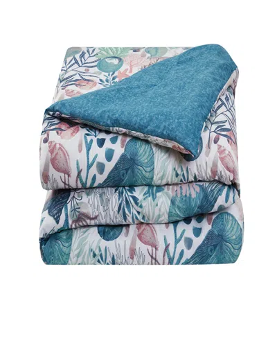 Vcny Home Ivory Coast Disperse Print Reversible 3 Piece Quilt Set, Full/queen In Multi