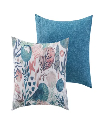 Vcny Home Ivory Coast Disperse Print Reversible 3 Piece Quilt Set, King In Multi