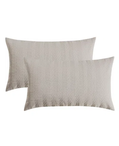 Vcny Home Herringbone Tonal 3-pc. Comforter Set, King In Brown