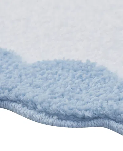 Vcny Home Dotted Edge Tufted Bath Rug, 18" X 27" In Blue