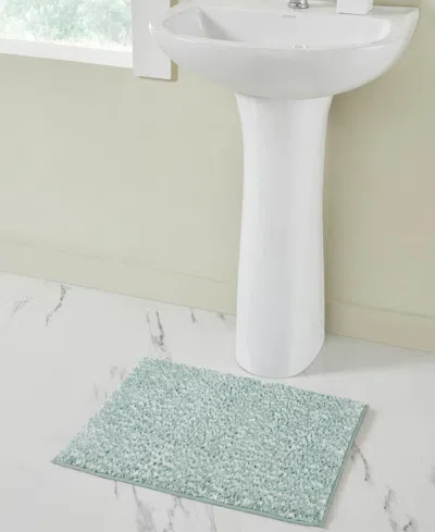 Vcny Home Heathered Memory Foam Bath Rug, 17" X 24" In Green