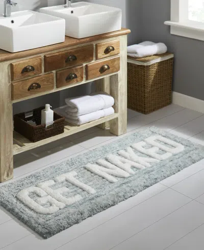 Vcny Home Get Naked Statement Bath Rug, 24" X 60" In Blue