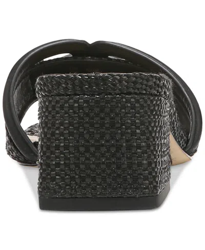 Sam Edelman 45mm Waylon Textured Block-heel Sandals In Black