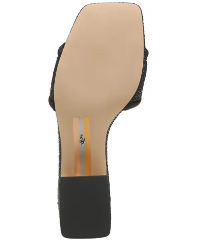 Sam Edelman 45mm Waylon Textured Block-heel Sandals In Black