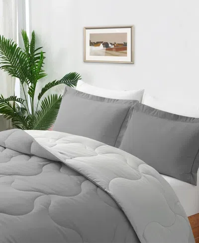 Unikome Lightweight Quilted Reversible Down Alternative Comforter Set, 3 Piece, King