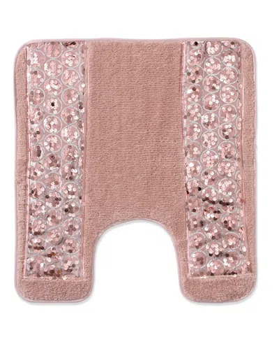 Popular Bath Sinatra Sequin Bath Rug, Contour In Pink