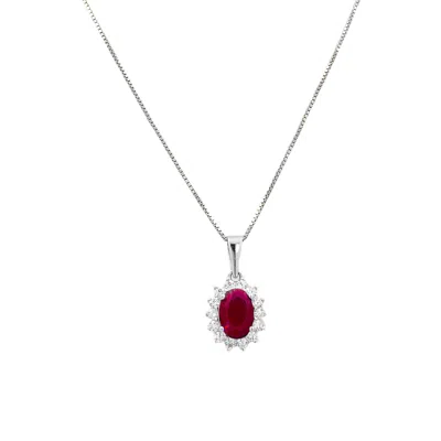 Fatone Women's Necklace  Fat925-178 In Red
