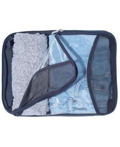 Baggallini Compression Cube 3-piece Set In Blue