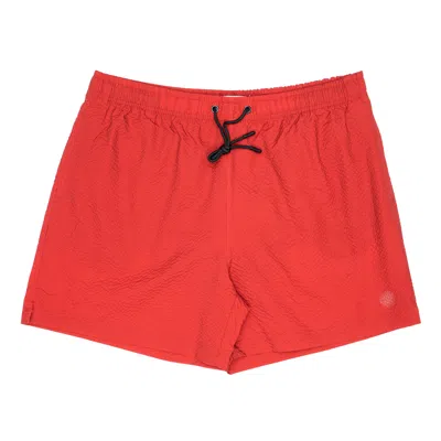 Thinking Mu Men's Swimsuit  Red Seersucker Limpopo In Red