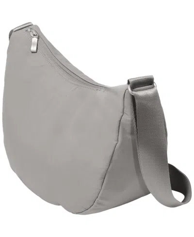 Baggallini Medium Size Swift Crescent Crossbody Bag In Gray