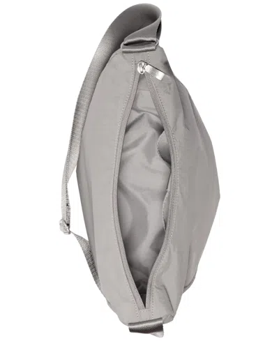 Baggallini Medium Size Swift Crescent Crossbody Bag In Gray