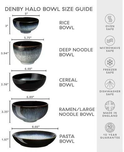 Denby Halo Rice Bowls, Set Of 4 In Multi