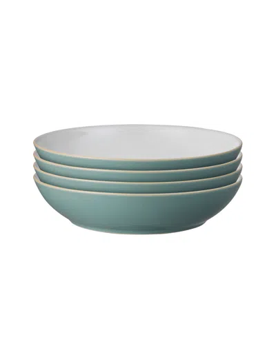 Denby Elements Pasta Bowls, Set Of 4 In Green