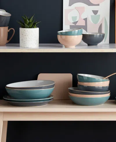 Denby Elements Pasta Bowls, Set Of 4 In Green