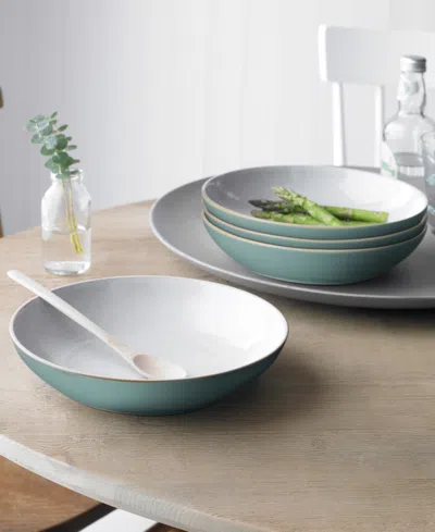 Denby Elements Pasta Bowls, Set Of 4 In Green