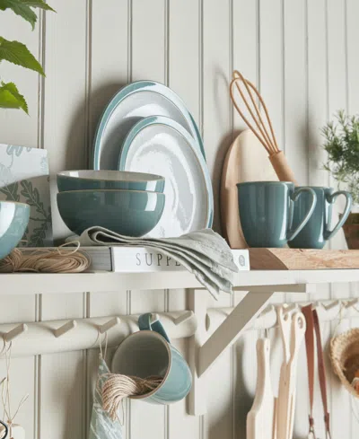 Denby Elements Coffee Mugs, Set Of 4 In Green