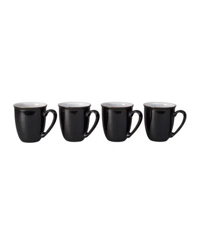 Denby Elements Coffee Mugs, Set Of 4 In Black