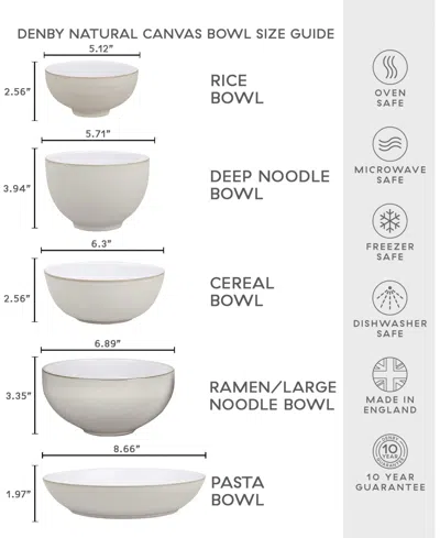 Denby Canvas Textured Cereal Bowls, Set Of 4 In Multi