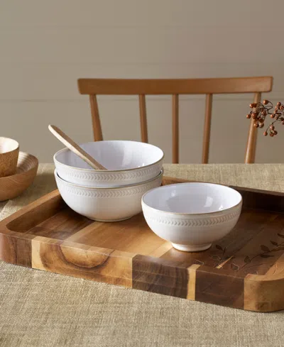Denby Canvas Textured Cereal Bowls, Set Of 4 In Multi