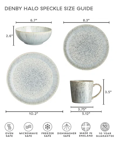 Denby Halo Speckle Dinner Plates, Set Of 4 In Multi