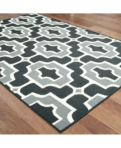 Oriental Weavers Marina 1491z Black/gray 6'7" X 9'6" Indoor/outdoor Area Rug In Multi