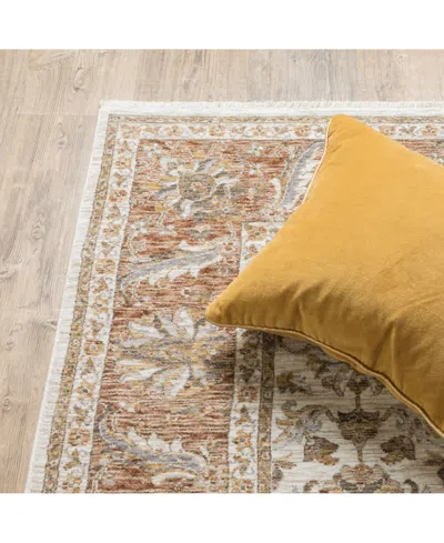 Oriental Weavers Maharaja 5091z Rust And Ivory 6'7" X 9'6" Area Rug