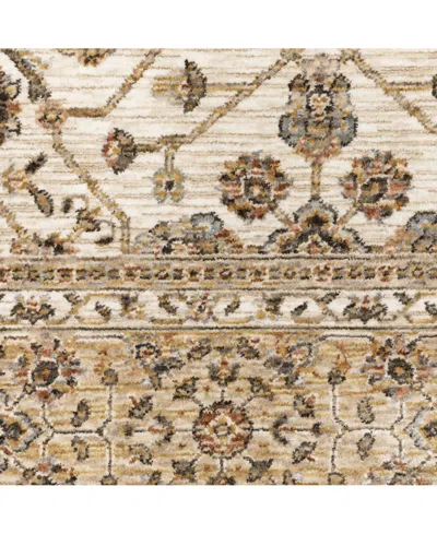 Oriental Weavers Maharaja 1j Ivory And Gold 2'3" X 7'6" Runner Rug In Multi