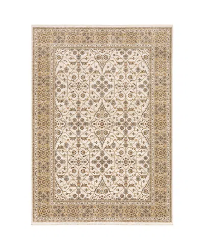 Oriental Weavers Maharaja 1j Ivory And Gold 6'7" X 9'6" Area Rug In Multi