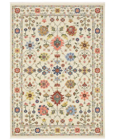 Oriental Weavers Lucca 93w 7'10" X 10'10" Area Rug In White