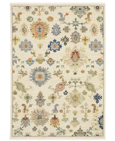 Oriental Weavers Lucca 5507w 2' X 3' Area Rug In White