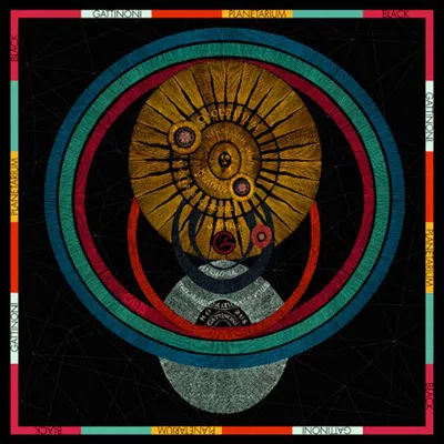 Gattinoni Foulard Plan.black Scarf 90x90 Planetarium In Black