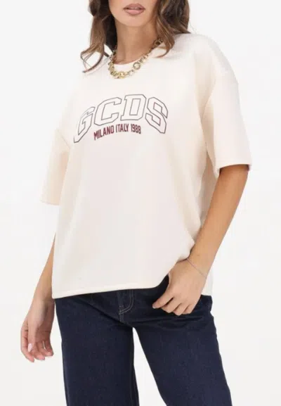 Gcds T-shirt Logo Lounge T-shirt In White