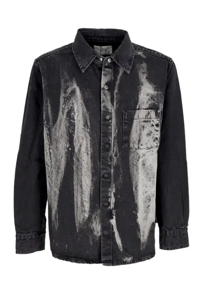 Arte Shirt Long Sleeve Denim Shirt Black Denim In Multi