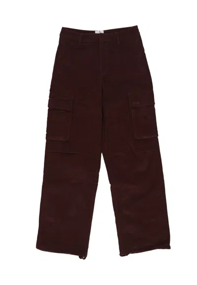 Arte Men's Corduroy Cargo Pants Bordeaux In Burgundy