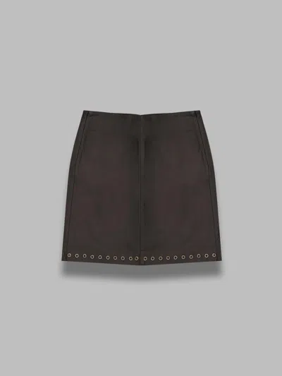 Gimaguas Eyelets Midi Skirt In Brown