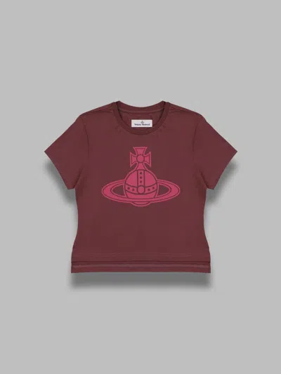Vivienne Westwood Paris Orb Mini Peru T-shirt In Burgundy